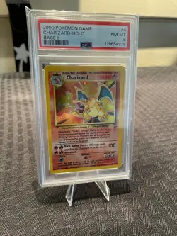 2000 POKEMON BASE SET 2 #4/130 CHARIZARD HOLO RARE PSA 8 - Image 1