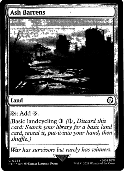 Ash Barrens - C - Land - Normal - Universes Beyond: Fallout - #253 - NM - MTG - Image 1