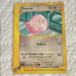 Pokemon TCG Chansey 69/147 Aquapolis 2002 Basic Common 100 HP Regular English - Image 1