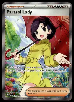 Pokemon TCG SV04: Paradox Rift #238/182 Parasol Lady Holo NM - Image 1