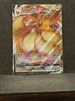 *ERROR Crimped edge* Pokemon Eevee VMAX SWSH087 Sword & Shield Promo Holo - Image 1