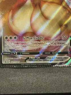 *ERROR Crimped edge* Pokemon Eevee VMAX SWSH087 Sword & Shield Promo Holo - Image 2
