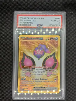 2024 POKEMON SFA EN-SHROUDED FABLE HYPER RARE #095 PECHARUNT EX PSA 10 - Image 1