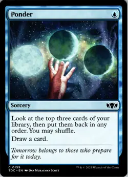 Ponder - C - Sorcery - Normal - Commander: Tarkir: Dragonstorm - #159 - NM - MTG - Image 1