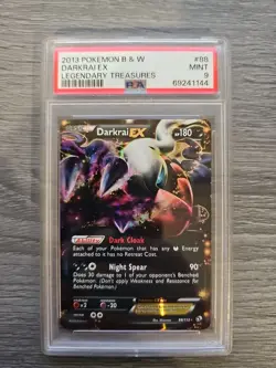 2013 Pokemon Darkrai Ex Legendary Treasures Black And White #88 PSA 9 - Image 1