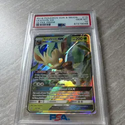 Pokemon 2018 SM Ultra Prism Leafeon GX Full Art Holo Ultra Rare 13/156 PSA 10 - Image 1