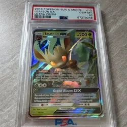 Pokemon 2018 SM Ultra Prism Leafeon GX Full Art Holo Ultra Rare 13/156 PSA 10 - Image 2