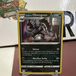 The Pokemon Company Galarian Obstagoon Fusion Strike Holo Rare 161/264 170 HP E… - Image 1