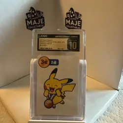 Pokemon Pikachu TCG Playing Cards 2019 Japanese Edition, CGC Pristine 10 - Image 1
