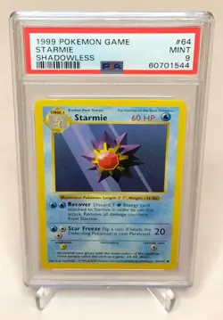 1999 Pokemon Game Starmie Shadowless PSA 9 #64 - Image 1