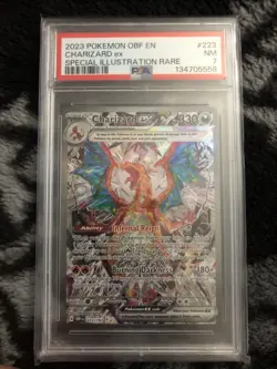 2023 POKEMON OBF EN-OBSIDIAN FLAMES SPECIAL ILLUSTRATION RARE CHARIZARD EX PSA 7 - Image 1