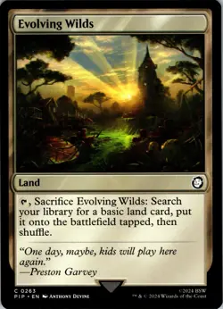 Evolving Wilds - C - Land - Normal - Universes Beyond: Fallout - #263 - NM - MTG - Image 1