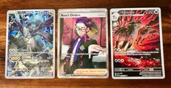 Pokemon Ascended Heroes Lot of 3 IR & FA Zekrom, Mightyena, Boss’s Orders CLEAN! - Image 1