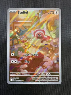 Pokemon Stufful 154/132 Me01: Mega Evolution Illustration Rare Holo Okacheke - Image 1