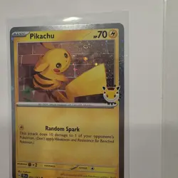 Pikachu 051/162 Cosmos Holo Pokemon Day 2026 Stamped Promo NM With Swirl - Image 1