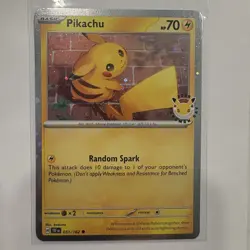 Pikachu 051/162 Cosmos Holo Pokemon Day 2026 Stamped Promo NM With Swirl - Image 2