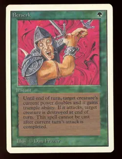 1994 Unlimited Beserk ~ Vintage MTG/Magic ~ LP/LP+ Condition - Image 1
