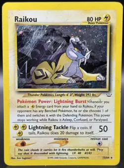 Raikou 13/64 - Neo Revelation Holo - HP - Pokemon TCG - Image 1