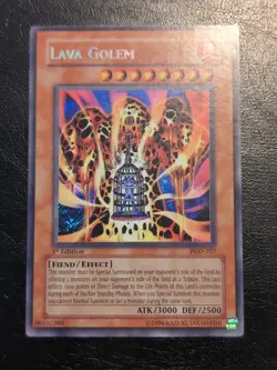 Yu-Gi-Oh! SECRET RARE HOLO CARD LAVA GOLEM PGD-107 1ST LP - Image 1