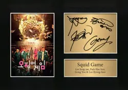 Squid Games Actor Signatures Card Old Prop Pop Culture Memorabilia TV Programme - Image 4