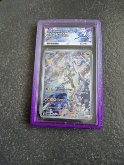 NS Reshiram Illustration Rare Pokemon Card Ace Graded 9 Mint Condition - Image 1