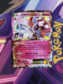 Diancie EX - 72/124 - Pokemon Fates Collide XY Ultra Rare Card LP - Image 1