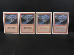 Lightning Bolt - X4 - MTG - Revised - Image 1