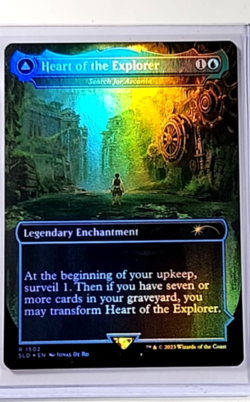 MTG Magic The Gathering SLD Secret Lair Lara Croft Foil Heart of the Explorer - Image 1