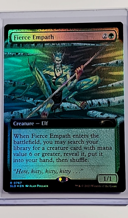 2023 MTG Magic the Gathering SLD Secret Lair Drop Foil #767 Fierce Empath - Image 1