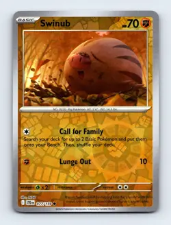 Swinub 077/159 SV09: Journey Together Reverse Holo Near Mint Pokemon Card - Image 1