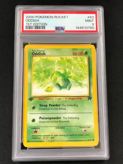 Pokemon 2000 Oddish 1st 63/82 PSA 9 - Image 1