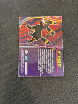 2001 Topps Pokemon Umbreon #197 Johto League Champions TV Animation DMG - Image 4