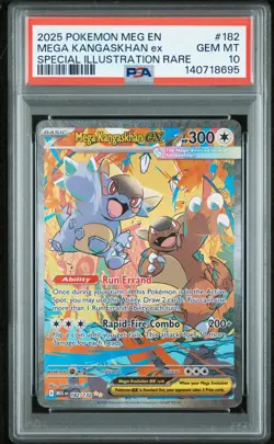 2025 POKEMON MEG EN-MEGA EVOLUTION #182 MEGA KANGASKHAN EX PSA 10 - Image 1