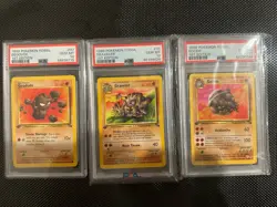 Pokemon PSA 10 English 1999 1st Edition Gem Mint 10. Geodude,Graveler &Golem. - Image 1
