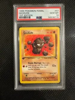 Pokemon PSA 10 English 1999 1st Edition Gem Mint 10. Geodude,Graveler &Golem. - Image 2