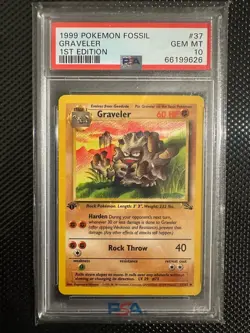 Pokemon PSA 10 English 1999 1st Edition Gem Mint 10. Geodude,Graveler &Golem. - Image 4