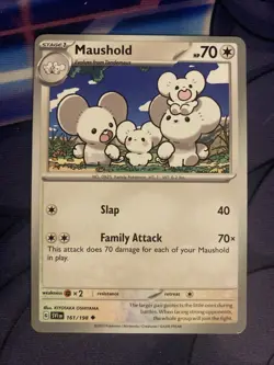 Pokemon TCG Scarlet & Violet Base Maushold 161/198 - Image 1