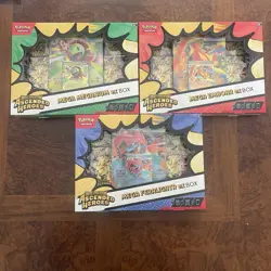 3 Pokemon TCG Ascended Heroes Mega ex Box Bundle Feraligatr Emboar Meganium New - Image 1
