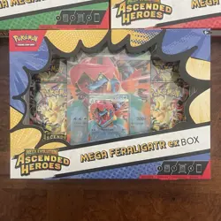 3 Pokemon TCG Ascended Heroes Mega ex Box Bundle Feraligatr Emboar Meganium New - Image 2