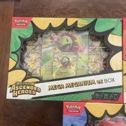 3 Pokemon TCG Ascended Heroes Mega ex Box Bundle Feraligatr Emboar Meganium New - Image 4