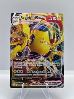 Regieleki VMAX 058/195 Holo VMAX Rare Silver Tempest Pokemon NM - Image 1