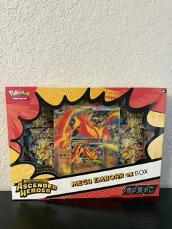 Pokemon TCG - Mega Evolution Ascended Heroes Mega Emboar EX Box Sealed - Image 1
