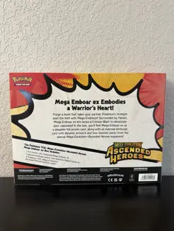 Pokemon TCG - Mega Evolution Ascended Heroes Mega Emboar EX Box Sealed - Image 3