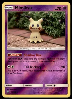 Mimikyu 97/236 Rare Cosmic Eclipse Pokemon Reverse Holo Lightly Played - Image 1