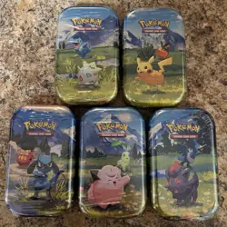 Pokemon TCG: Mega Evolution: Ascended Heroes Mini Tin x5 Factory Sealed - Image 1