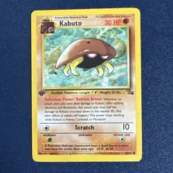 Kabuto 50/62 Fossil 1st Edition Regular Common 1999 Pokemon English MP discount - Image 1