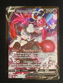 Pokemon Enamorus V Ultra Rare SWSH11: Lost Origin Trainer Gallery TG18/TG30 NM - Image 1