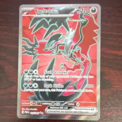 Pokemon Yveltal EX 105/088 XY Ultra Rare Full Art 210 HP Dark 210 Attack - Image 1