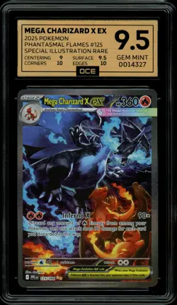Pokemon Slab: Mega Charizard X ex - 125/094 - PFL - Graded OCE Gem Mint 9.5 - Image 1
