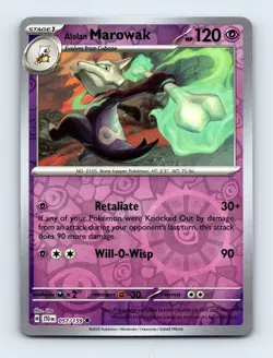 Alolan Marowak 057/159 SV09: Journey Together Reverse Holo Near Mint Pokemon Car - Image 1